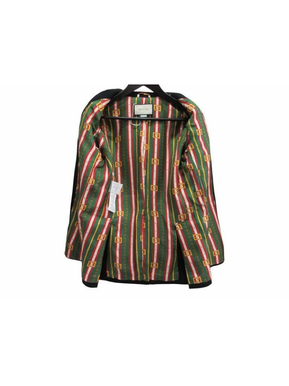 Gucci Jacket Tailored Piping Gold Button Black 42 - Picture 4 of 8